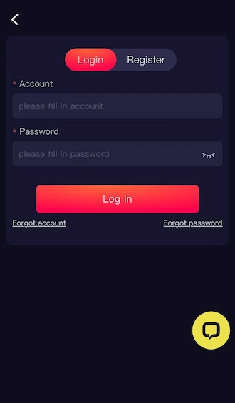 Step 2: A login form appears, fill in your account information and password. 